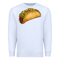 White Taco Premium Sweatshirt - FaDigitalArtStudio