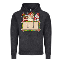 Vintage Black santa reindeer snowman preview and costom name Vintage Hoodie - MaliasSmallBusiness