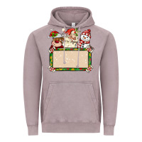 Vintage Zinc santa reindeer snowman preview and costom name Vintage Hoodie - MaliasSmallBusiness