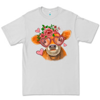 Dove Grey valentines day orange cow Premium Tee - Jasminsmagicworld