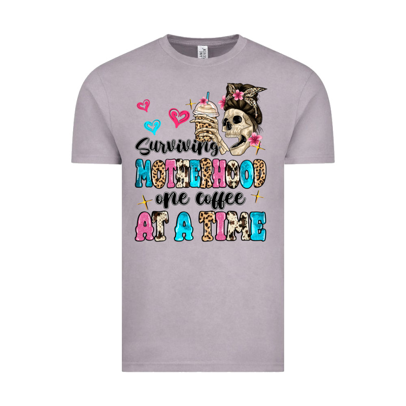 Surviving Motherhood One Coffee At A Time Vintage Tee by MaliasSmallBusiness | Teevron