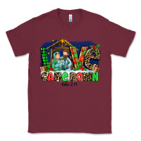 Burgundy Love Came  Down Luke 2 11 Classic Tee - MaliasSmallBusiness