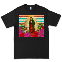 Black our lady of guadalupe cactus leopard Premium Tee - JahusDesignShop