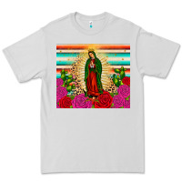 Dove Grey our lady of guadalupe cactus leopard Premium Tee - JahusDesignShop