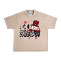 French Oak let it snow sowman snowflake Urban Heavy Tee - MaliasSmallBusiness