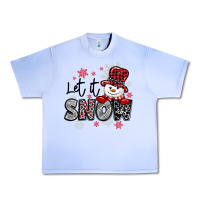Grape Ice let it snow sowman snowflake Urban Heavy Tee - MaliasSmallBusiness