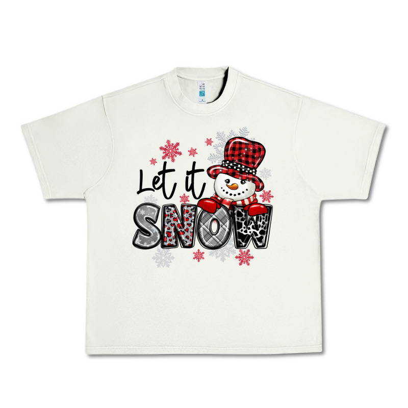 Let It Snow Sowman Snowflake Urban Heavy Tee by MaliasSmallBusiness | Teevron