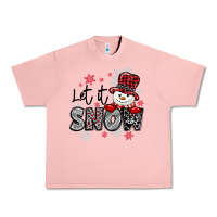 Salmon let it snow sowman snowflake Urban Heavy Tee - MaliasSmallBusiness