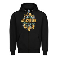 Black let the adventure begin 2024 Zipper Hoodie - CowGirlArtShop