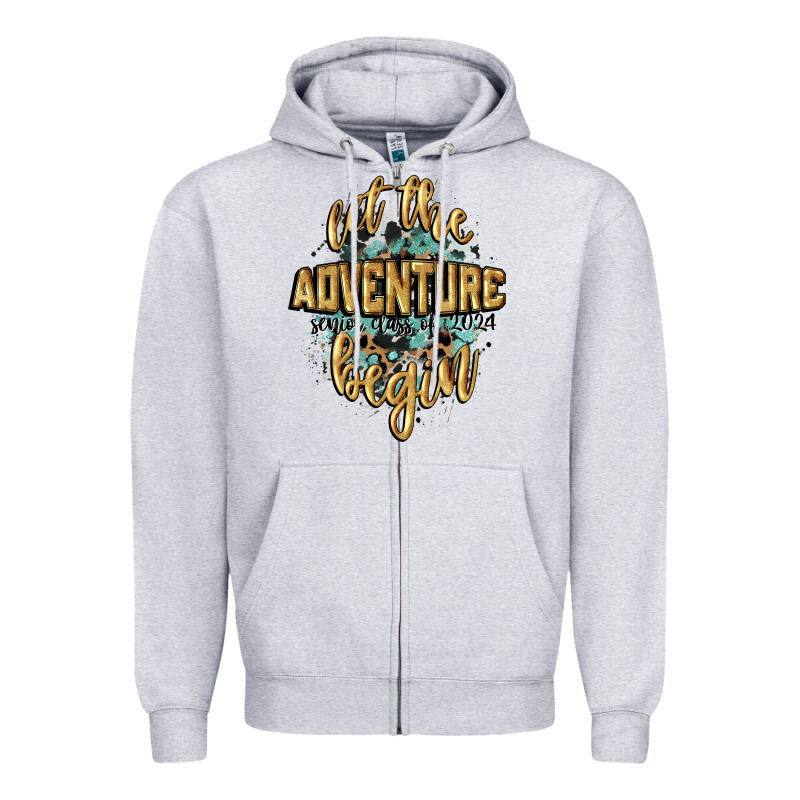 Let The Adventure Begin 2024 Zipper Hoodie by CowGirlArtShop | Teevron