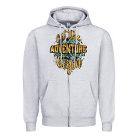 Heather Grey let the adventure begin 2024 Zipper Hoodie - CowGirlArtShop