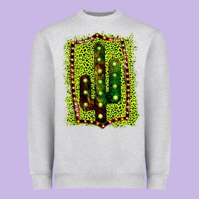 Cactus Leopard Frame Heavyweight Sweatshirt Designed By Bettercallsaul