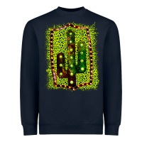 Navy Cactus Leopard Frame Heavyweight Sweatshirt - Bettercallsaul