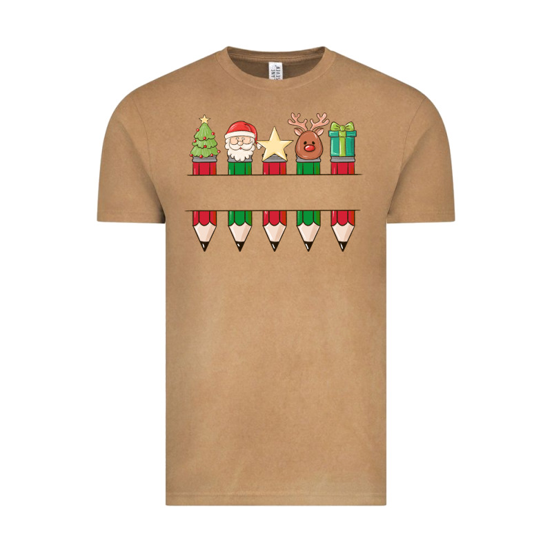 Add Your Personalization Christmas Pencils Vintage Tee by MaliasSmallBusiness | Teevron