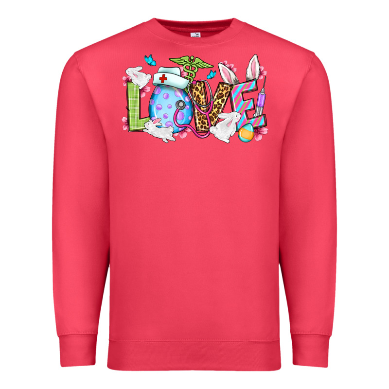Easter Day Love Nurse Premium Sweatshirt by OliviaCreatesArt | Teevron