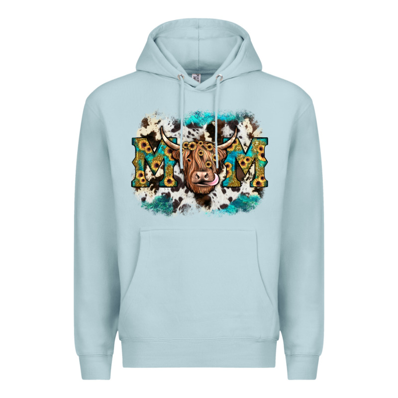 Highland Cow Mom Premium Hoodie by JahusDesignShop | Teevron