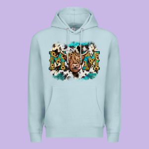Highland Cow Mom Premium Hoodie Designed By Jahusdesignshop