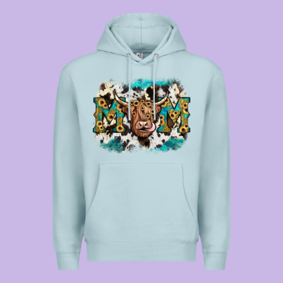 Highland Cow Mom Premium Hoodie Designed By Jahusdesignshop