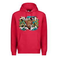 Cardinal highland cow mom Premium Hoodie - JahusDesignShop
