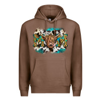 Chestnut highland cow mom Premium Hoodie - JahusDesignShop