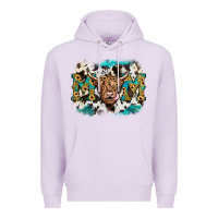 Lilac highland cow mom Premium Hoodie - JahusDesignShop