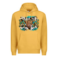 Mustard highland cow mom Premium Hoodie - JahusDesignShop