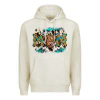 Oatmeal Heather highland cow mom Premium Hoodie - JahusDesignShop