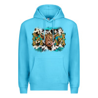 Ocean Blue highland cow mom Premium Hoodie - JahusDesignShop