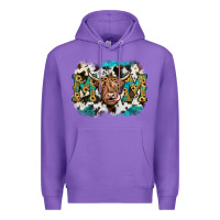 Purple highland cow mom Premium Hoodie - JahusDesignShop