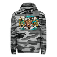 Slate Camo highland cow mom Premium Hoodie - JahusDesignShop