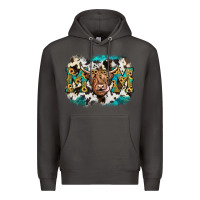 Smoke highland cow mom Premium Hoodie - JahusDesignShop