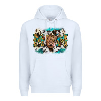 White highland cow mom Premium Hoodie - JahusDesignShop