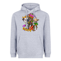 Heather Grey little cows and mardi gras party olivia Heavyweight Hoodie - OliviaCreatesArt