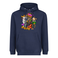 Navy little cows and mardi gras party olivia Heavyweight Hoodie - OliviaCreatesArt