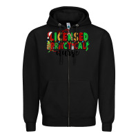 Black licensed practical nurse Zipper Hoodie - CowGirlArtShop