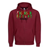 Burgundy licensed practical nurse Zipper Hoodie - CowGirlArtShop