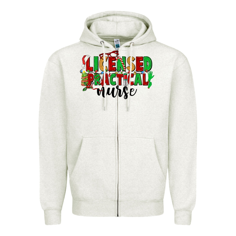 Licensed Practical Nurse Zipper Hoodie by CowGirlArtShop | Teevron