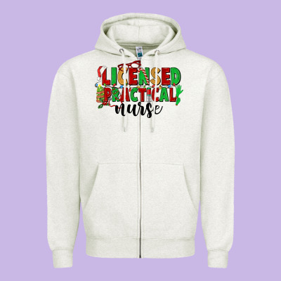 Licensed Practical Nurse Zipper Hoodie Designed By Cowgirlartshop