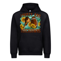 Black Turkey And Touchdowns Urban Hoodie - LillyAllenDesigns