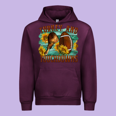 Turkey And Touchdowns Urban Hoodie Designed By Lillyallendesigns