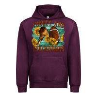 Mauve Wine Turkey And Touchdowns Urban Hoodie - LillyAllenDesigns