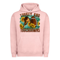 Pigment Salmon Turkey And Touchdowns Urban Hoodie - LillyAllenDesigns