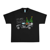 Black merry christmas truck Urban Heavy Tee - MaliasSmallBusiness