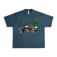 Midnight Navy merry christmas truck Urban Heavy Tee - MaliasSmallBusiness