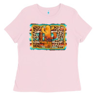 Bubblegum Pink cactus western leopard Ladies Tee - AdoDesignShop