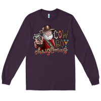 Plum cowboy christmas Long Sleeve Tee - SublimationCraftShop