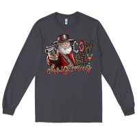 Smoke cowboy christmas Long Sleeve Tee - SublimationCraftShop
