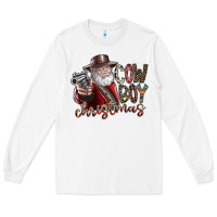 White cowboy christmas Long Sleeve Tee - SublimationCraftShop