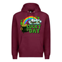 Burgundy Have a lucky day Premium Hoodie - CowGirlArtShop
