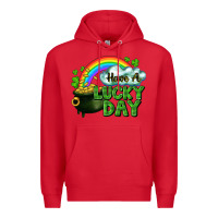 Red Have a lucky day Premium Hoodie - CowGirlArtShop